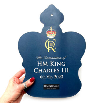 King Charles Coronation Crown Large Serving Platter, 4 of 12