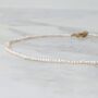 Pearl Skinny Gemstone Beaded Necklace, thumbnail 1 of 8