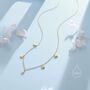 Sterling Silver Crescent Moon And Star Cz Charm Necklace, thumbnail 3 of 11