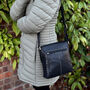 Black Leather Cross Body Bag, Shoulder Bag, thumbnail 2 of 2