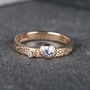 Asymmetrical Oval Diamond Yellow Gold Engagement Ring, thumbnail 1 of 3