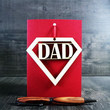 Diamond Dad Father's Day Card With Woodcut Keepsake, 5 of 6