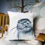 Inky Seal Large Luxury Cushion And Inner, thumbnail 3 of 4