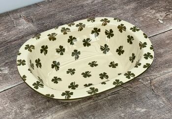 Four Leaf Clover Patterned Baking / Pie Dish, 24cm, 2 of 4