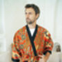Men's Batik Kimono Robe In Red, thumbnail 11 of 11