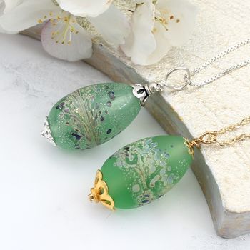 Lampwork Glass Egg Necklace, 5 of 12