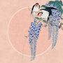 Japandi Swallows And Wisteria Wall Art Print, thumbnail 2 of 7