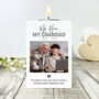 Personalised Memorial Bold Text White Wooden Photo Tea Light Holder, thumbnail 2 of 6