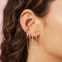 Anna Gold Crystal Huggie Earring Stacker Set, thumbnail 2 of 2