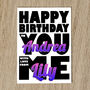 Personalised Names Birthday Card With Message, thumbnail 3 of 8