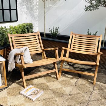 Wooden Garden Chair With Arms, 2 of 12