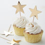 Gold Foiled Star Cupcake Or Mince Pie Toppers, thumbnail 1 of 3