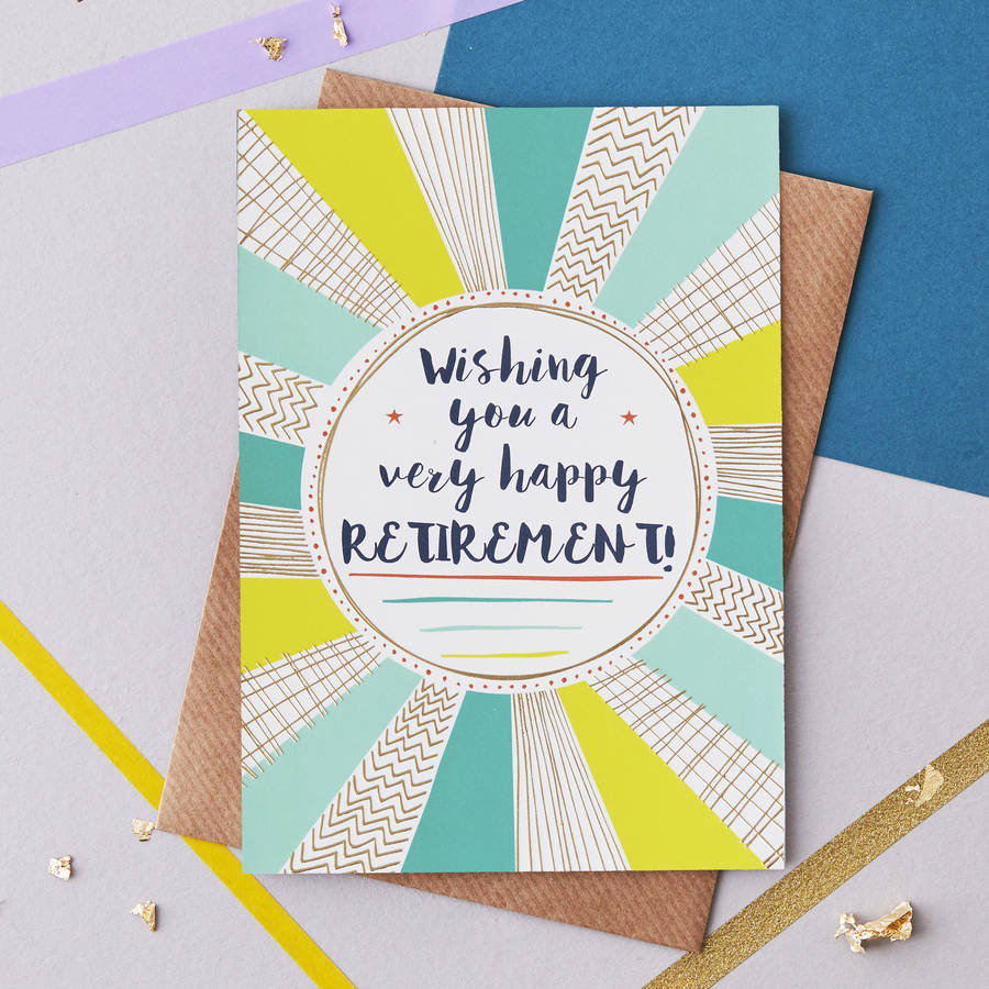 Happy Retirement Foiled Greetings Card By Jessica Hogarth ...