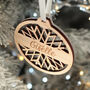 Glitter Snowflake 3D Christmas Tree Decoration Bauble, thumbnail 4 of 7