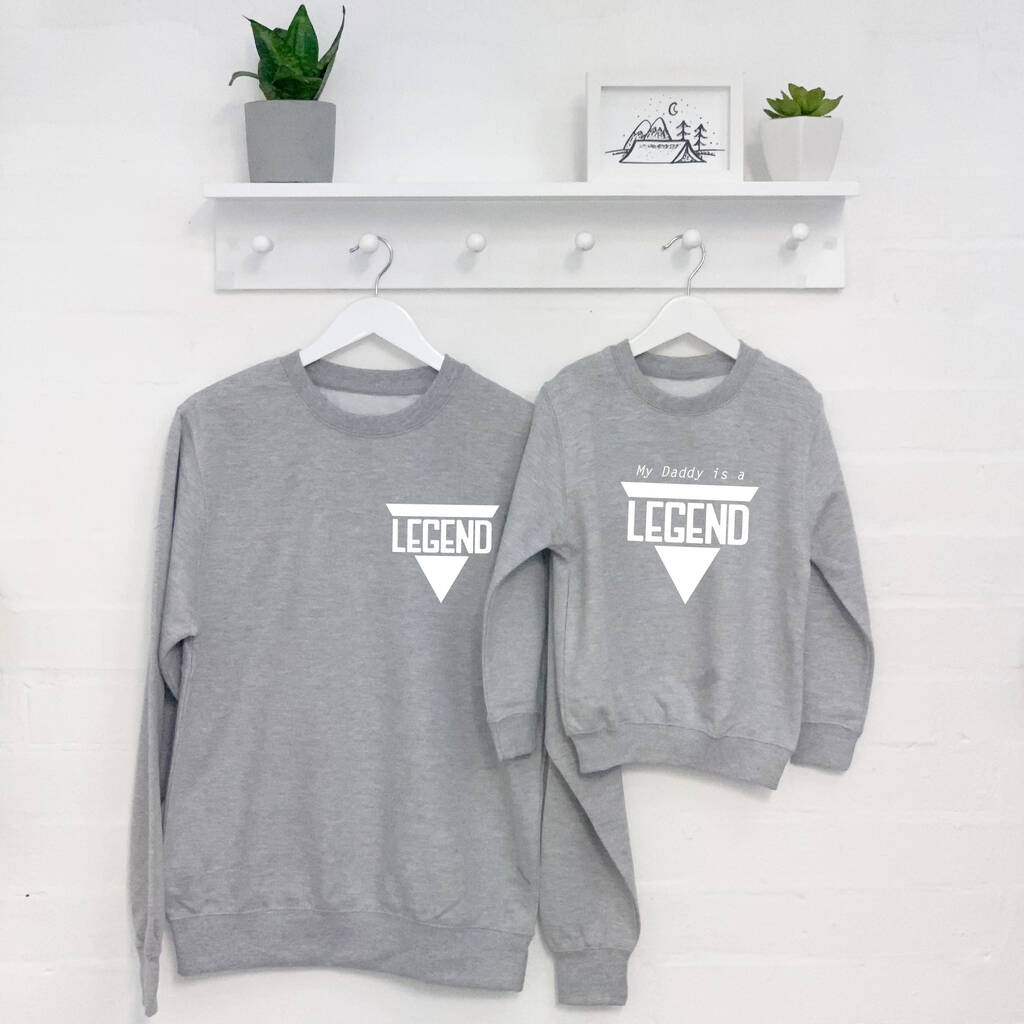 'Legend' Father And Son Sweatshirt Set, 1 of 3