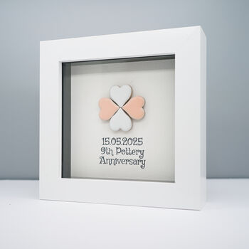Personalised 9th Pottery Anniversary Frame Gift, 2 of 5