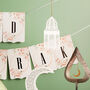 White And Pink Eid Mubarak Floral Card Letter Bunting, thumbnail 2 of 4