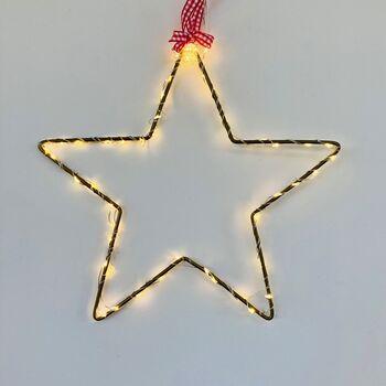 Gold Hanging Star Wreath, 5 of 8