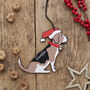 Beagle Dog Christmas Tree Decoration Personalisation Available, thumbnail 3 of 6