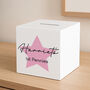 Personalised Pink Or Blue Star Wooden Money Box, thumbnail 6 of 6