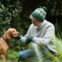 Fair Trade Nordic Snowflake Wool Knit Unisex Bobble Hat, thumbnail 3 of 8