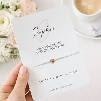 Personalised Bridesmaid Proposal Gift Will You Be My Bridesmaid Card Bracelet Gift, 5 of 12