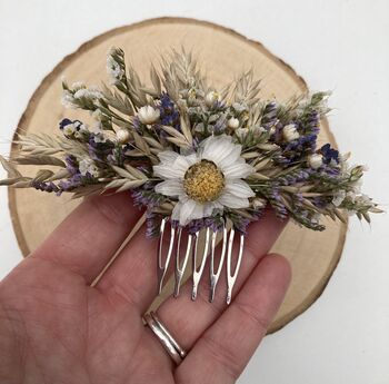 Small Dried Flower Hair Comb, 3 of 5
