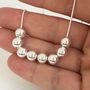 80th Birthday Handmade Silver Bead Necklace, thumbnail 2 of 5