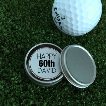 Personalised Happy 60th Birthday Golf Ball Marker, 4 of 4