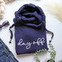 Cowl Neck Navy Day Off Hoodie, thumbnail 4 of 6