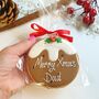 Four Personalised Large Christmas Pud Cookies, thumbnail 1 of 2