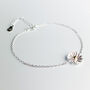 Sterling Silver Daisy Charm Bracelet, thumbnail 1 of 4