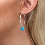 Sterling Silver Or 18ct Rose Gold Turquoise Heart Hoops, thumbnail 1 of 6