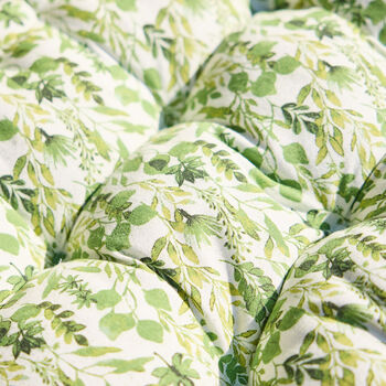 Oakwood Leaf Print Bench Cushion, 3 of 5