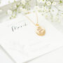 Personalised March Birth Flower Necklace – Daffodil Sterling Silver Gold Plated Gift For Her, thumbnail 4 of 12