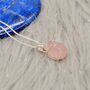 Raw Rose Quartz Chain Pendant Necklace, thumbnail 1 of 6