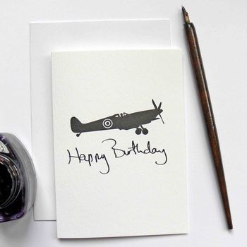 Spitfire Happy Birthday Greeting Card, 4 of 4