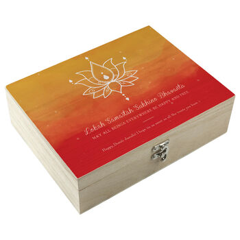 Personalised Diwali Lotus Keepsake Box, 2 of 2