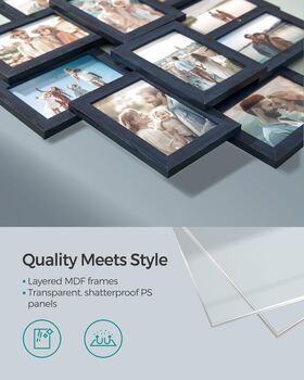 10 Photos Frame Collage Wooden Wall Mounted, 5 of 8