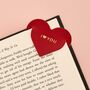 ‘I ♥ You’ Leather Heart Bookmark, thumbnail 1 of 2