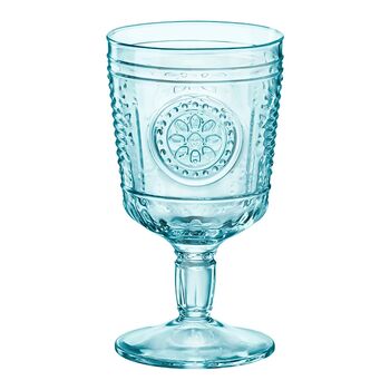 Blue Floral Goblet Wine Glass, 2 of 3