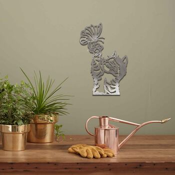 Metal Cat And Butterfly Garden Wall Art; Birthday Gift, 4 of 10