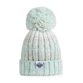 Peppermint White Gradient Reflective Super Bobble Hat, 3 of 4