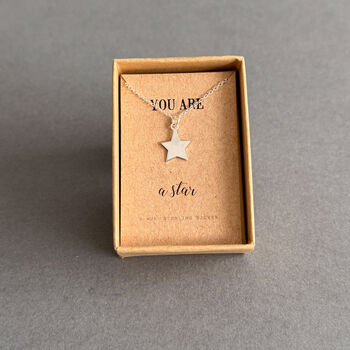 You Are A Star Sterling Silver Necklace, 9 of 11