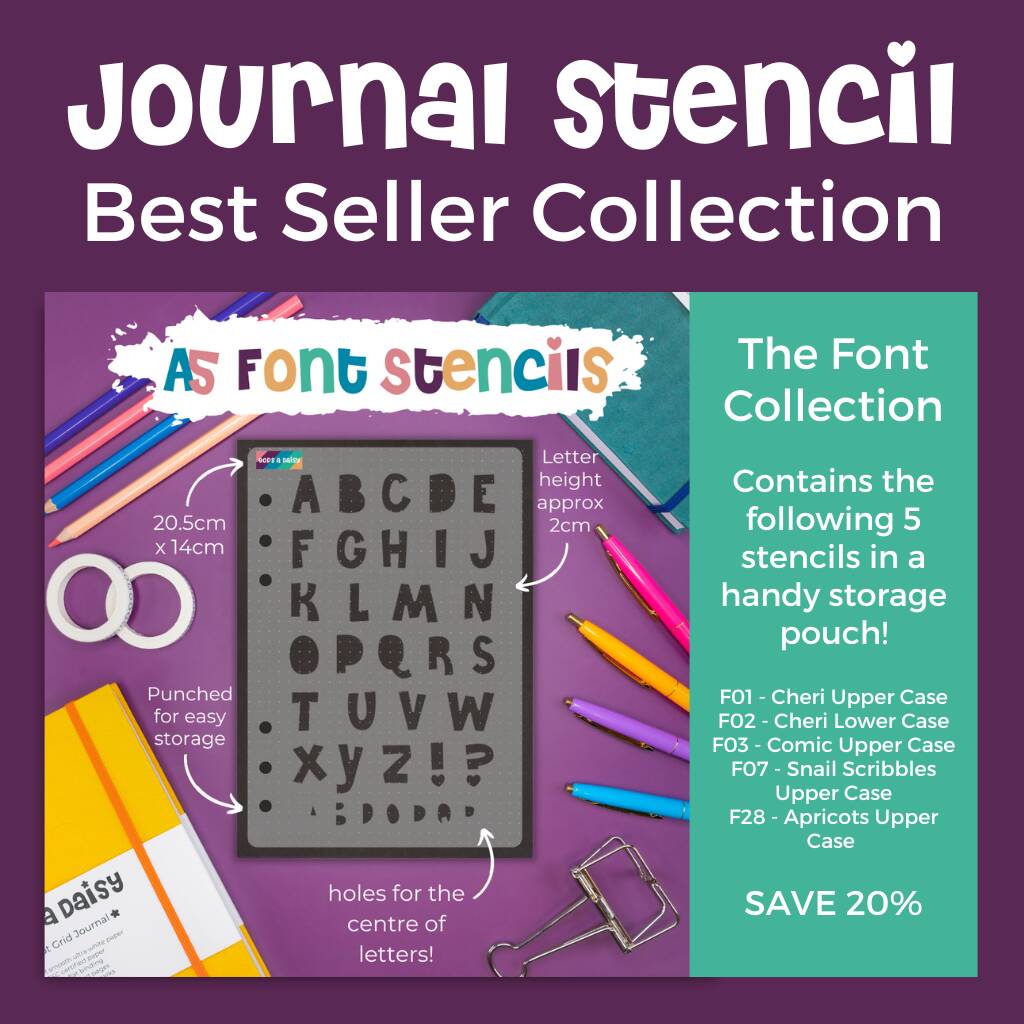 The Bestseller Collection: Font Journal Stencils, 1 of 7