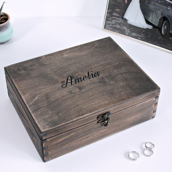 Personalised Wooden Jewellery Box, 3 of 11