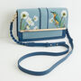 Embroidered Kingfisher Blue Cross Body Bag, thumbnail 2 of 7