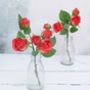 Faux Red Roses In Vase, thumbnail 1 of 4