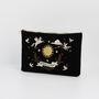 Black Celestial Velvet Embroidered Pouch, thumbnail 4 of 6