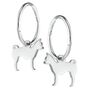 Chihuahua Silhouette Earrings Sterling Silver, thumbnail 2 of 6
